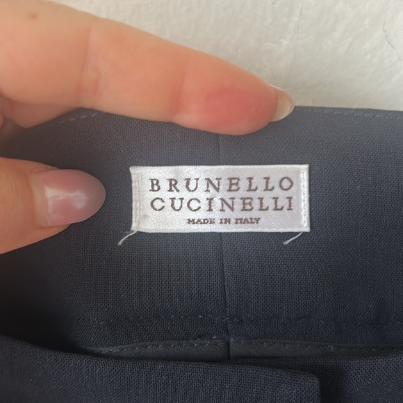 Brunello Cucinelli Virgin Wool Wide Leg Mid-rise Trousers Pants Size 12 (XXL) - Picture 2 of 12